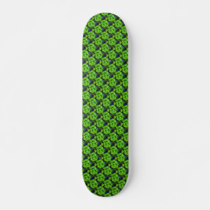 Skateboard Romantic Love Green Parties scintillant Roses Skat