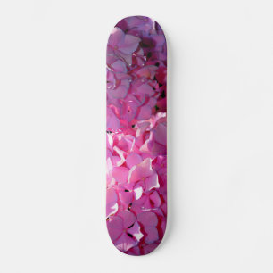 Skateboard Romantique rose floral élégant hydrangeas