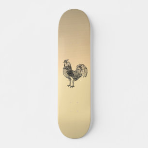 Skateboard Rooster rustique
