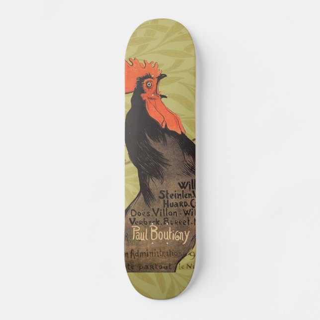 Skateboard Rooster Steinlen Cocorico (Recto)
