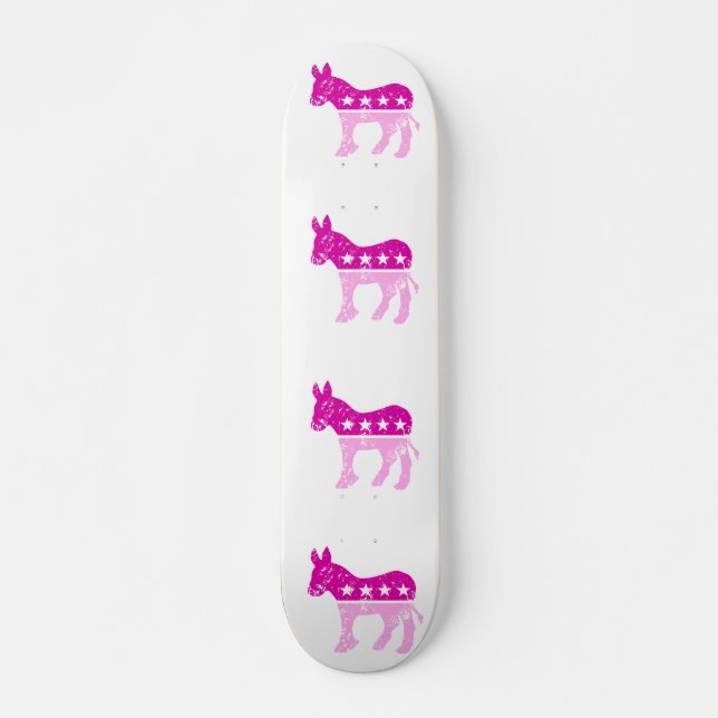 Skateboard Rose affligé par âne original de Démocrate (Devant)