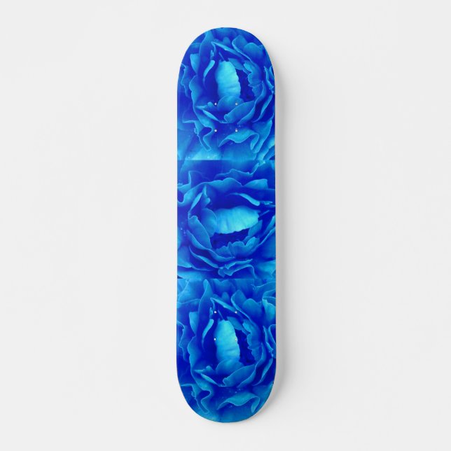 Skateboard Rose bleu - Personnalisable (Devant)