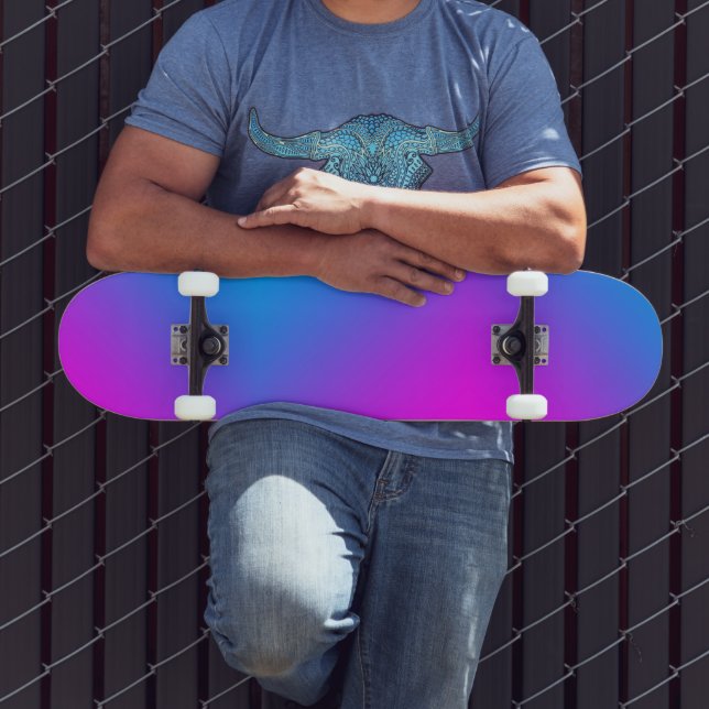 Skateboard Rose bleu violet couleur 4Joey (Extérieur 3)