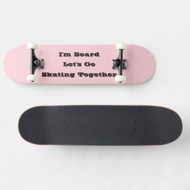 Skateboard Rose Bubble-gum Joli et Délicieux Couleur Uni (Horz)