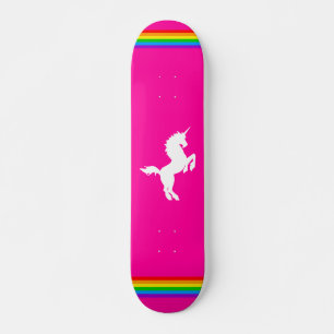 Skateboard ROSE d'ARC-EN-CIEL VINTAGE de LICORNE du TIGRE 80s