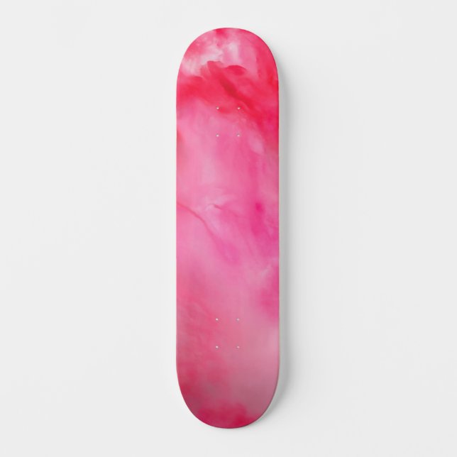Skateboard Rose et rose abstrait (Recto)