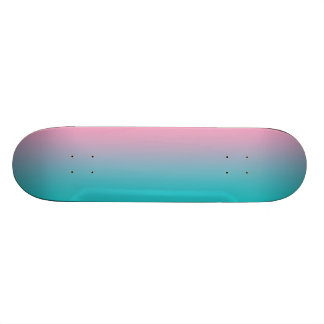 Skateboard Rose et turquoise Ombre
