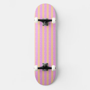 Skateboard Rose Géométrique
