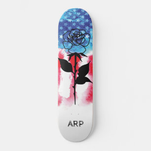 Skateboard *~* ROSE militaire Drapeau rouge blanc