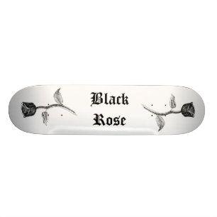 Skateboard Rose noire
