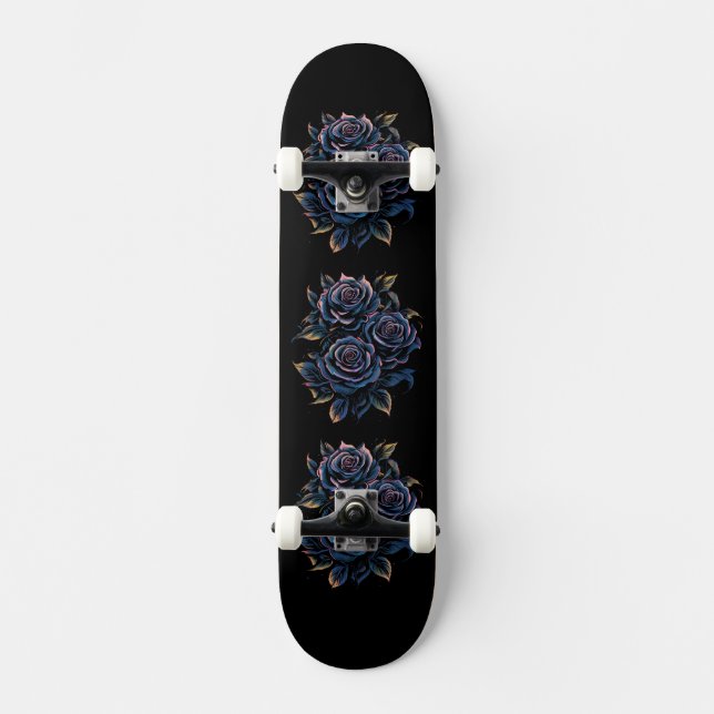 Skateboard Rose Noire (Recto)