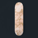 Skateboard Rose or parties scintillant marbre abstrait<br><div class="desc">Rose or parties scintillant marbre abstrait skateboard.</div>