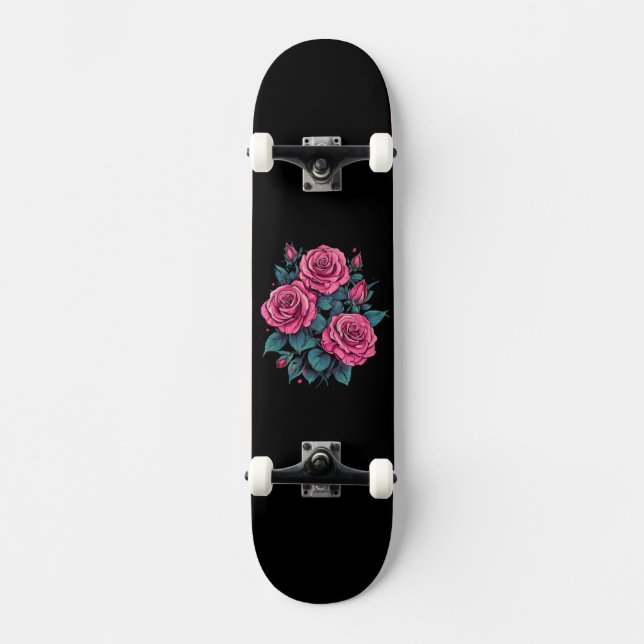 Skateboard Rose rose (Recto)