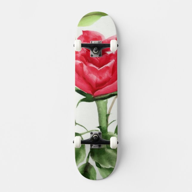 Skateboard Rose rouge (Recto)