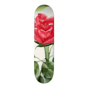 Skateboard Rose rouge