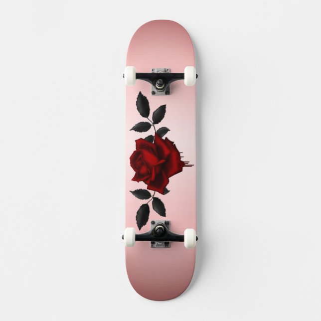 Skateboard Rose sanguin (Recto)
