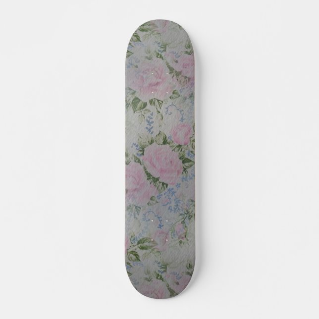 Skateboard Roses floraux roses Vintages (Devant)