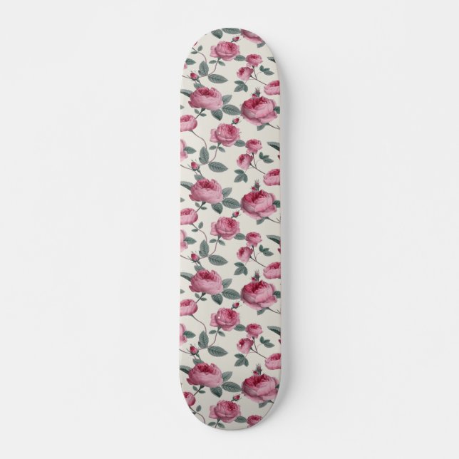 Skateboard Roses roses (Devant)