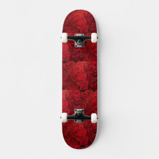 Skateboard Roses Rouges