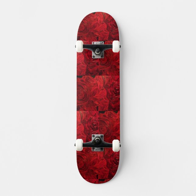 Skateboard Roses Rouges (Recto)
