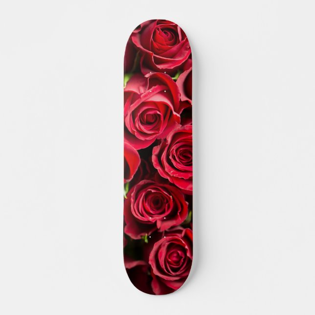 Skateboard Roses rouges (Devant)