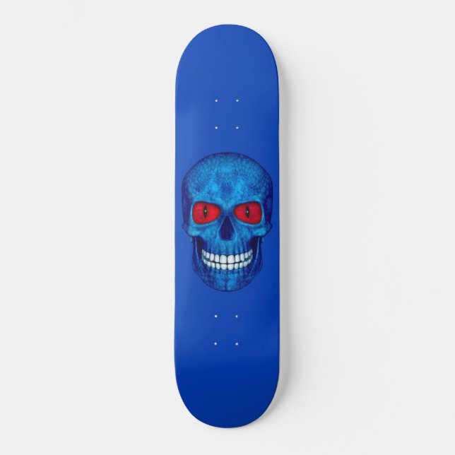 Skateboard Rouge Blanc Bleu USA Zombie Skull Skull board (Recto)