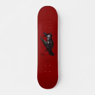 Skateboard Rouge de logo de colibri