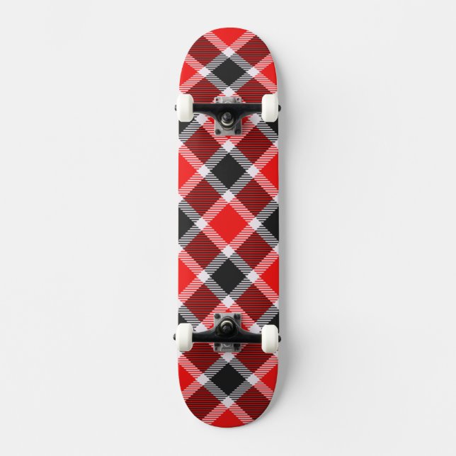 Skateboard Rouge Et Noir (Recto)