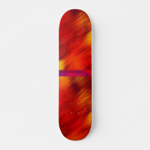 Skateboard rouge et orange