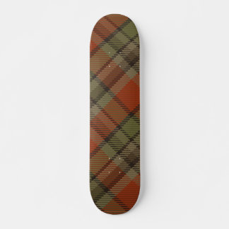 Skateboard Rouge et vert plaid