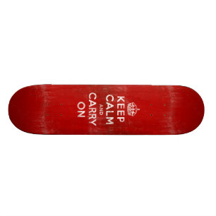 Skateboard Rouge-foncé vintages affligés gardent le calme e