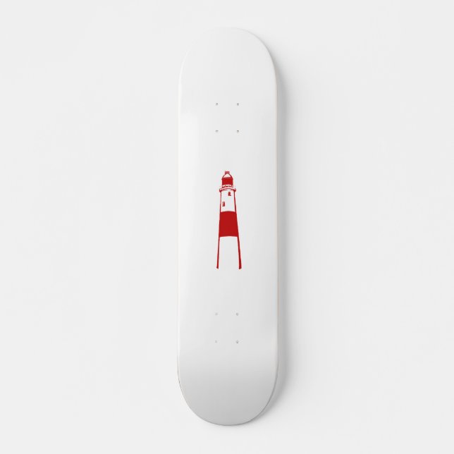 Skateboard rouge graphique plat white.png de phare (Devant)