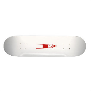 Skateboard rouge graphique plat white.png de phare