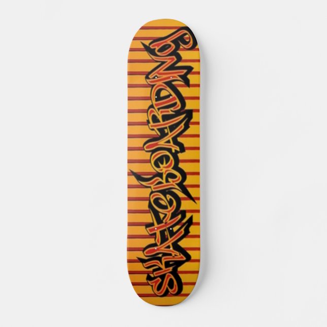 Skateboard rouge jaune - Skateboard (Recto)