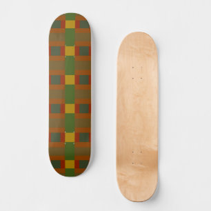 Skateboard Rouge or Olive Vert orange Bloc couleur Imprimer