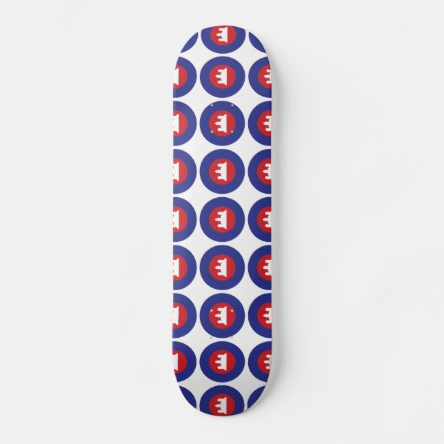 Skateboard Roundel cambodgien (Recto)
