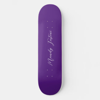 Skateboard Royal Purple Plain Élégante Calligraphie minimalis