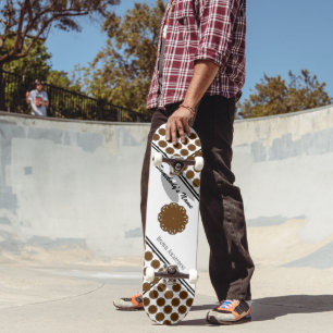 Skateboard Ruban de fleurs Brown par Kenneth Yoncich