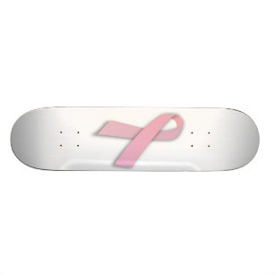Skateboard Ruban rose de conscience de cancer du sein