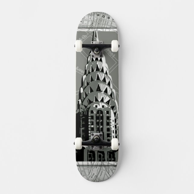 Skateboard Rues de New York avec Empire State Building (Recto)