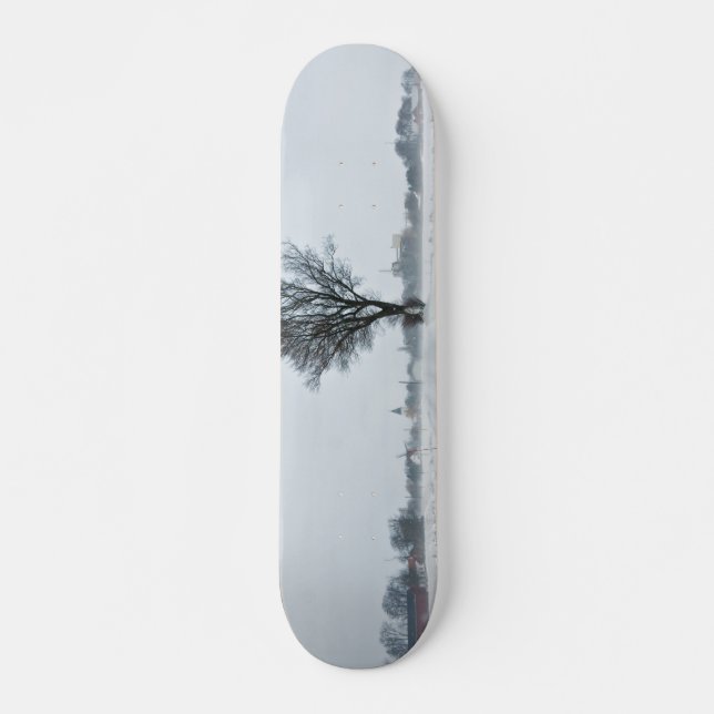 Skateboard Rural winter road (Devant)