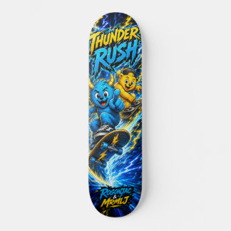 Skateboard Rush Foudroyant Électrique Bleu Monstre Planche Gr