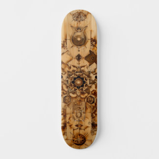 Skateboard Sacred geometry skateboard, pryrography on wood