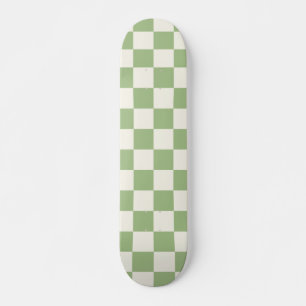 Skateboard Sage et Motif de crème vérifiés