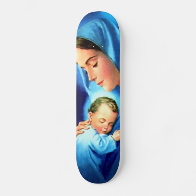 Skateboard Sainte Vierge Marie avec Bébé Jésus (Recto)