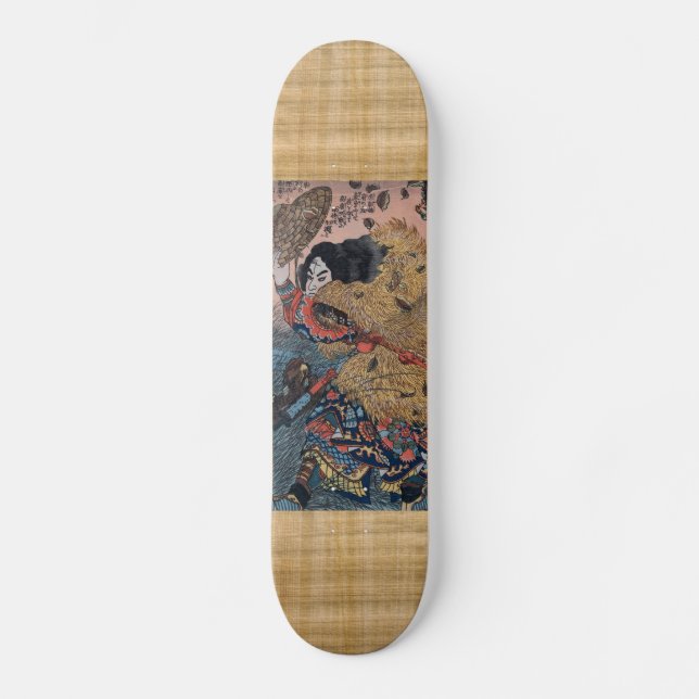 Skateboard Samouraïs dans le camouflage (Recto)