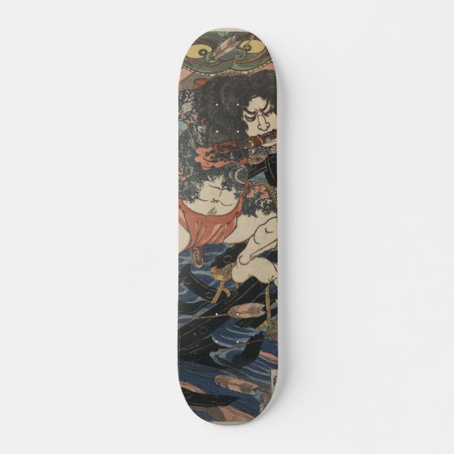 Skateboard Samouraïs de tatouage (Devant)