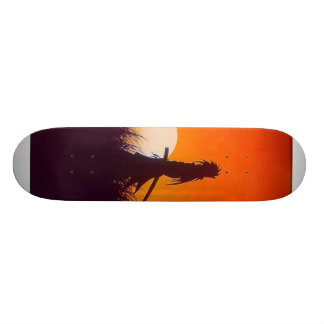 Skateboard samouraïs foncés