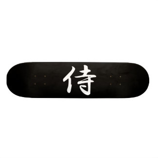 Skateboard Samurai dans le kanji japonais