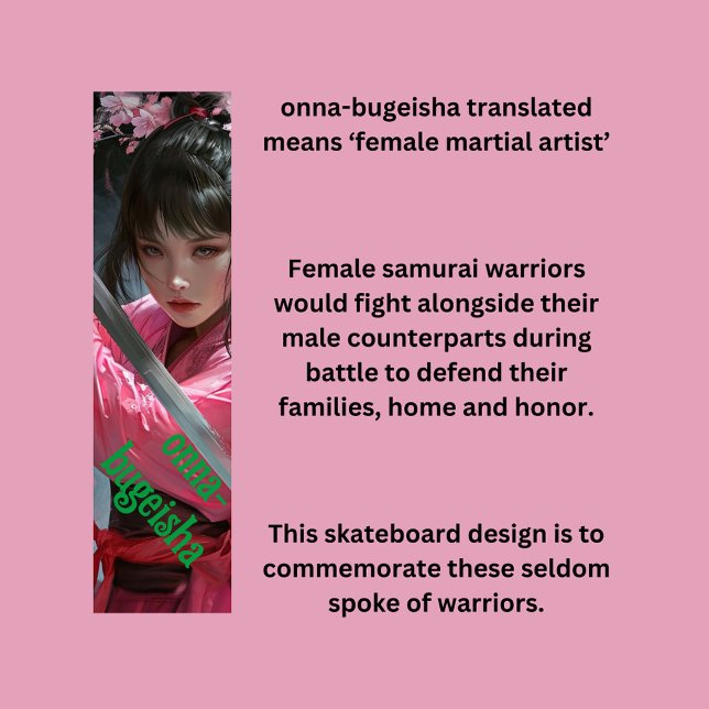 Skateboard Samurai féminine (Créateur téléchargé)